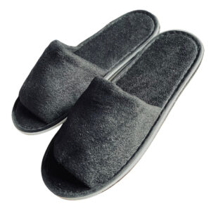 Disposable black open toe slippers – 100 pairs