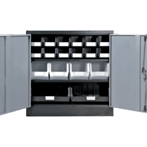 Black & Silver ��� Linbin �� Storage Bin Half Size Cabinet Kit