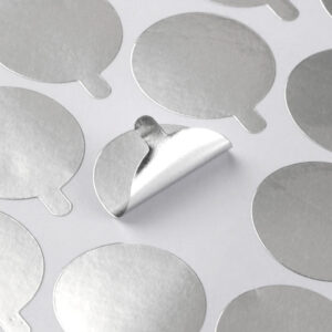 Glue plate sticker Silver Metallic – 300pc bulk pack